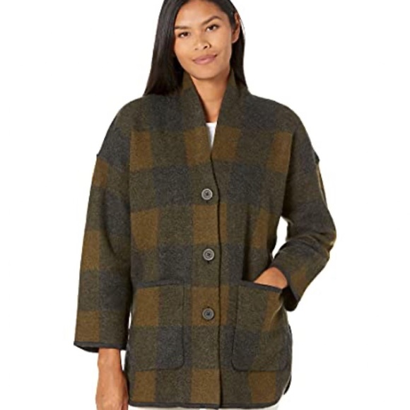 Madewell Buffalo Check Sweater Coat 